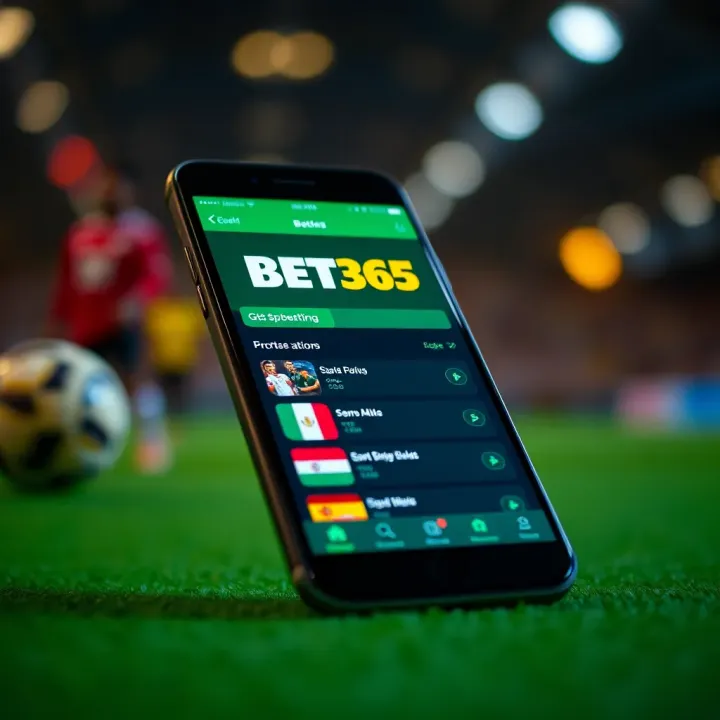iPhone displaying Bet365 app interface with sports betting options available in Nigeria