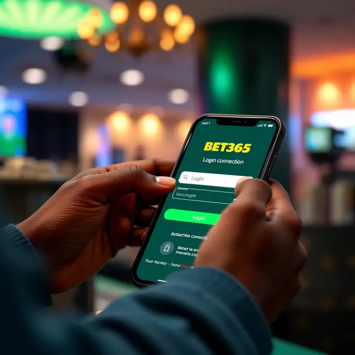 User accessing Bet365 login page on a smartphone with a secure connection