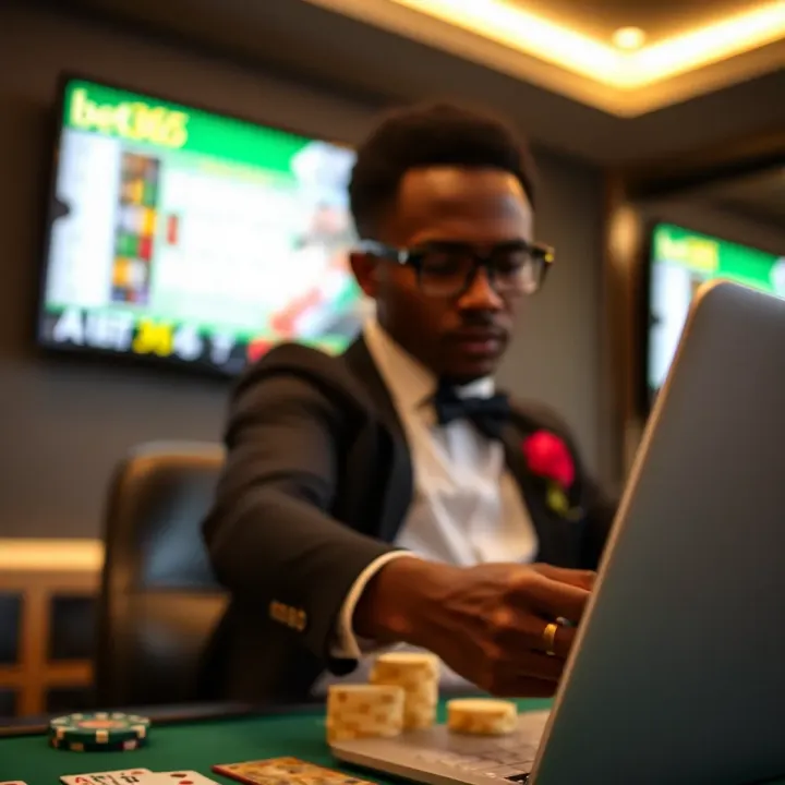 Illustration of secure online payment methods available for Nigerian players on bet365 casino