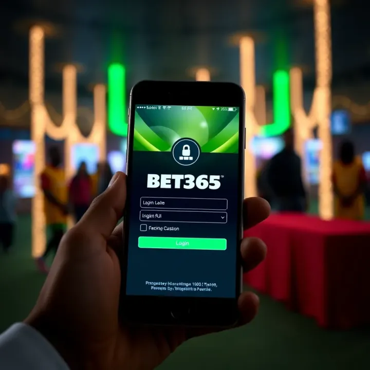Mobile phone screen displaying Bet365 old mobile login interface on a Nigerian network