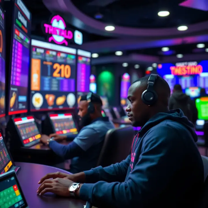 Illustration of cyber risks and fraud warnings in Nigerian online sports betting environment