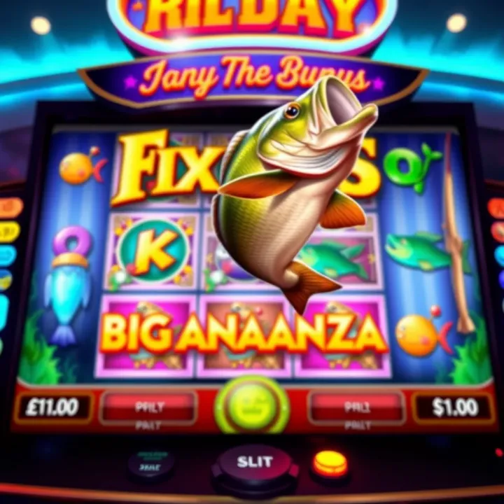 Colorful Big Bass Bonanza slot game interface showcasing fishing-themed symbols and bonus features