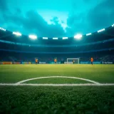 Football pitch with tactical lines and score predictions highlighted