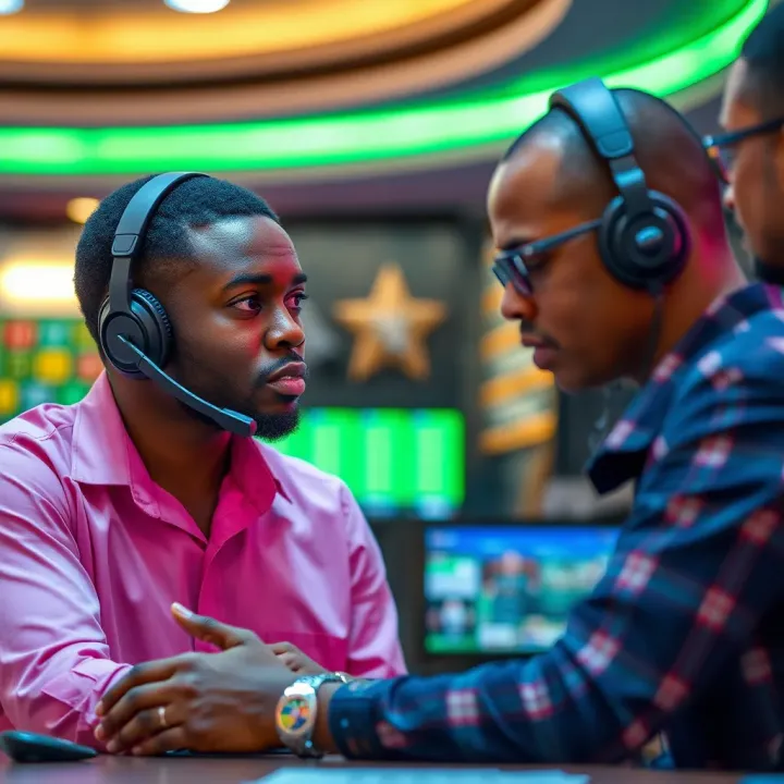 Customer support representative assisting a Nigerian bettor with account blocking inquiries