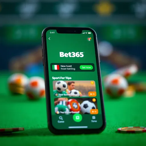 Smartphone screen displaying the Bet365 original app interface with sports betting options