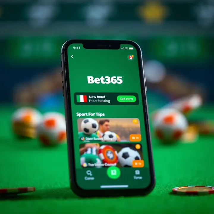 Smartphone screen displaying the Bet365 original app interface with sports betting options