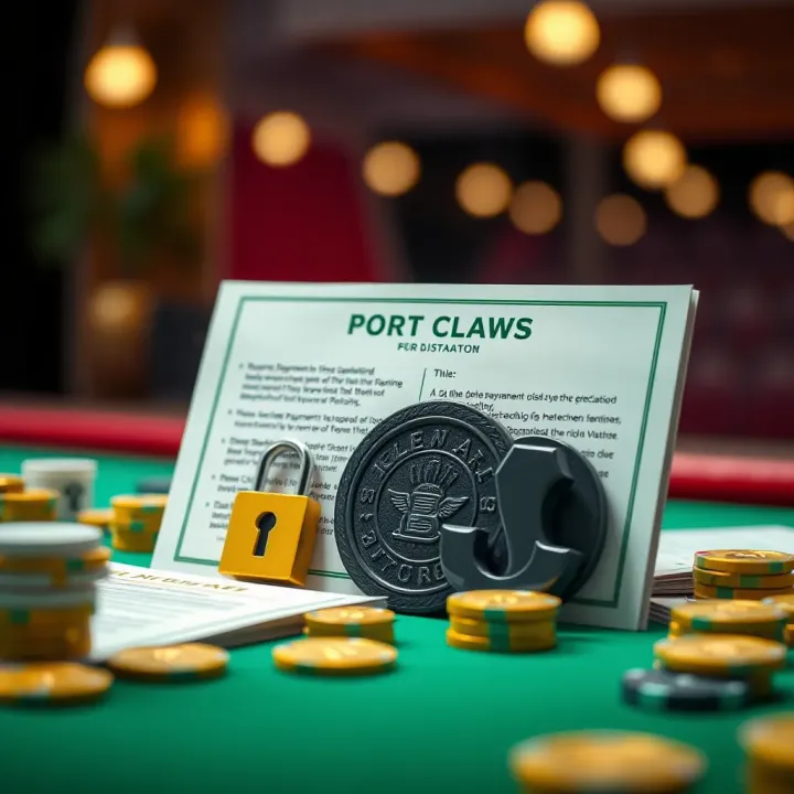 Icons representing secure payment methods and legal documents associated with betting