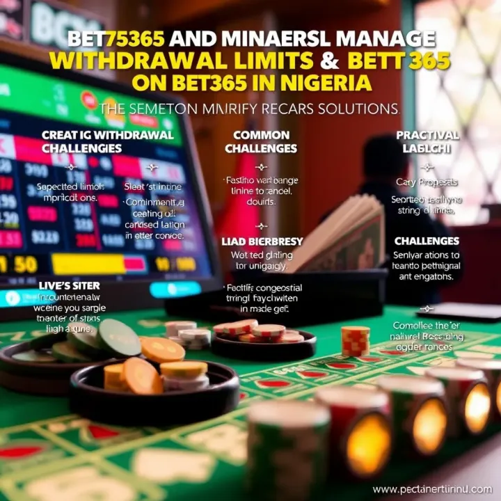 Managing Withdrawal Limits and Issues on Bet365 with Monnify in Nigeria Visual guide showing common withdrawal challenges and practical solutions for Bet365 users with Monnify