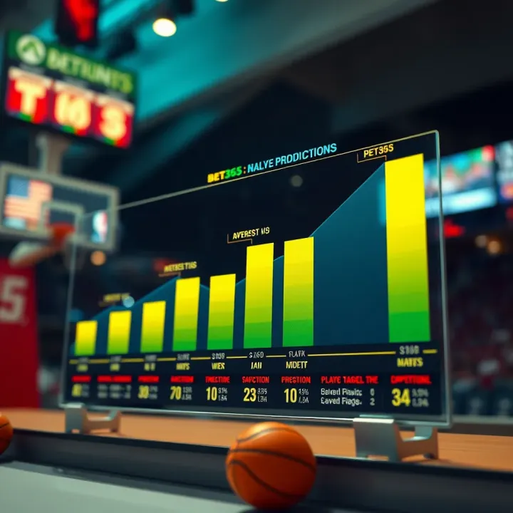 Graph depicting key factors influencing NBA game outcomes such as player performance and team statistics