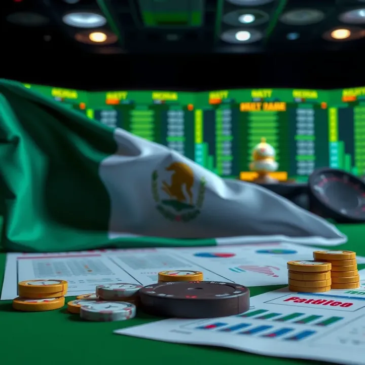 Conceptual representation of strategic sports betting with Nigerian flag and betting charts