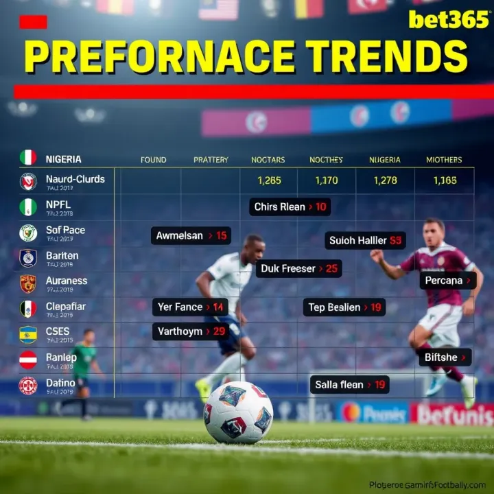 Graphic showing popular football clubs in Nigeria and their current performance trends