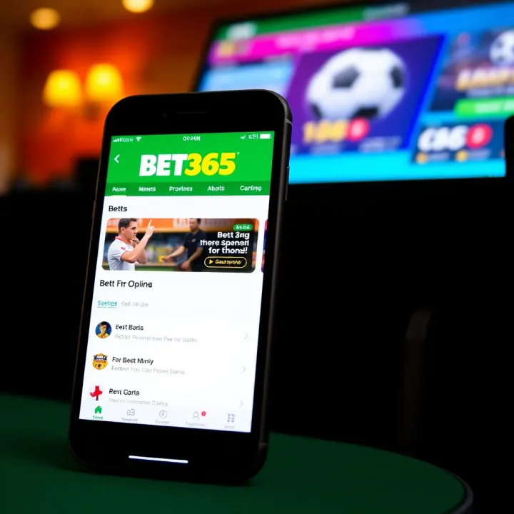 Mobile screen showing the Bet365 old mobile website interface with betting options